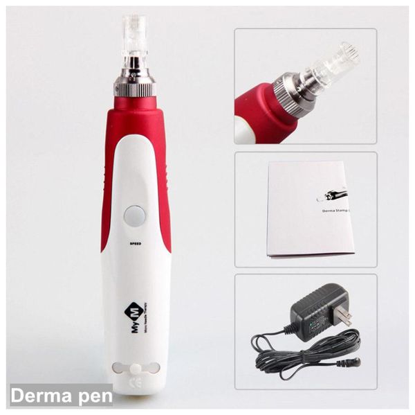 

dermapen derma pen mym derma stamp meso pen electric derma stamp micro needle roller beauty equipment with 2pcs needle tips5524836