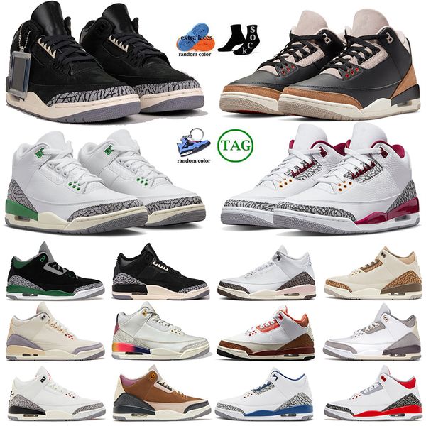

new jumpman basketball shoes 3 3s j balvin oreo dark iris mocha muslin pine green cardinal red black cement mens womens fragment og sneakers