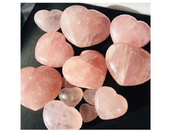 

natural rose quartz heart shaped pink crystal carved palm love healing gemstone lover gife stone crystal heart gems 25257mm3101714