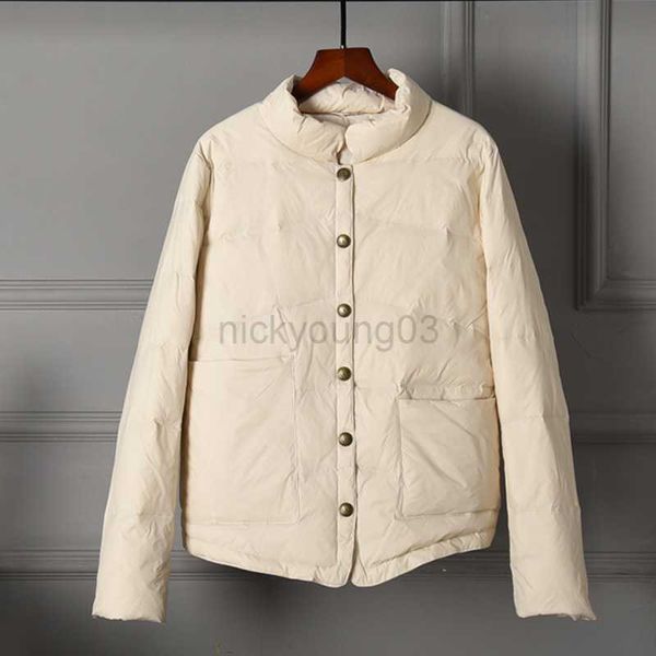 

women's down parkas 2023 new winter ultra light white duck down jacket women short oversize jackets autumn puffer jacket pocket parkas, Black