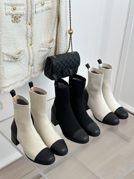 

fashion designer men's women's 2023 long boots short boots martin boots leather made in sizes 35-41 06, Black