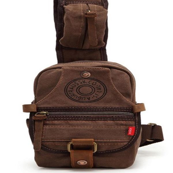 

waist bags canvas chest pack of men fashion bag tide shoulder satchel leather durable retro a603241i