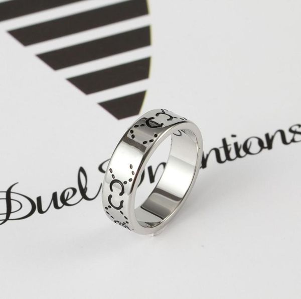 

fashion designer ring gold letter band rings bague for woman lady party wedding lovers gift engagement jewelry mix styles1241661, Silver