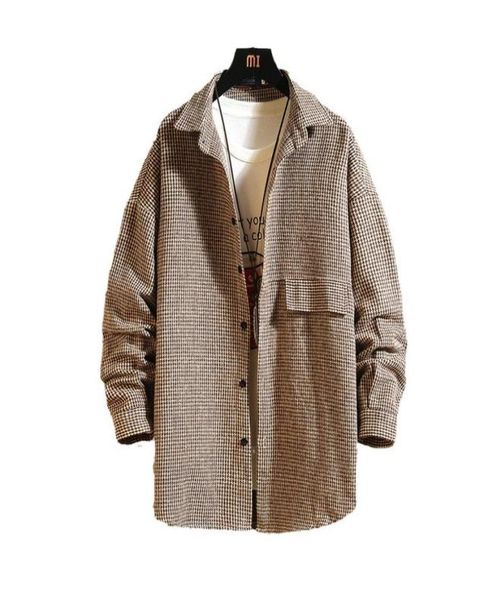 

men039s jackets houndstooth print overcoat without tee i8yq88153142256334, Black;brown