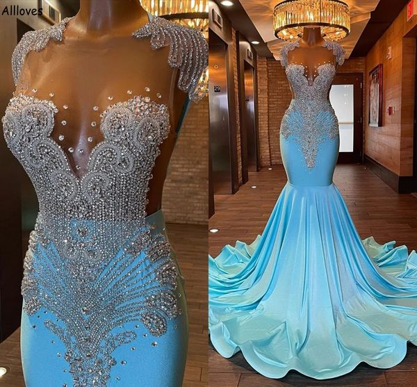 

luxury crystals velvet mermaid prom dresses aso ebi sparkly rhinestones women formal occasion pageant gowns long mermaid slim fitted second, Black