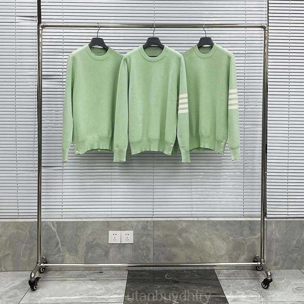 

tb thom sweaters women knit pullover autumn winter 2023 fashion korean fresh green office causal chic luxury brand women sweater, White;black