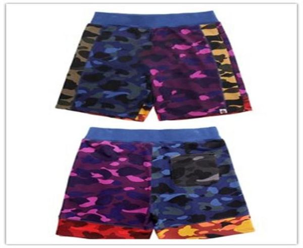 

mens stylist color matching short casual pants summer five trousers pant camo new print hip hop elastic waist size m3xl streetwea4479011, White;black