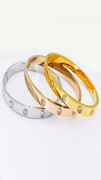 

ca designer bracelets luxury brand fashion bangle stainless steel classic diamond bracelets jewelry for men women party wedding ac7757786, Black