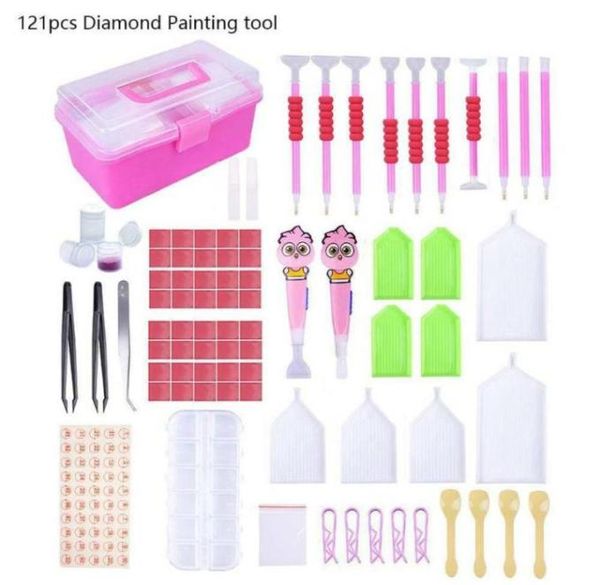 

121pcs multi 5d diamond painting tool embroidery kit art painting accessories for a large area with the same color diamond8761062, Black