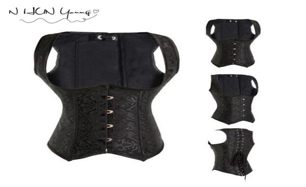 

corset red black waist corsets and bustiers steampunk plus size lace corset cuero lingerie 6xl sx0328331186, Black;white