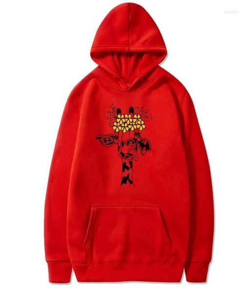 

women039s hoodies men and women fleece oversized crewneck sweatshirt fall giraffe flower longsleeved hooded6433119, Black