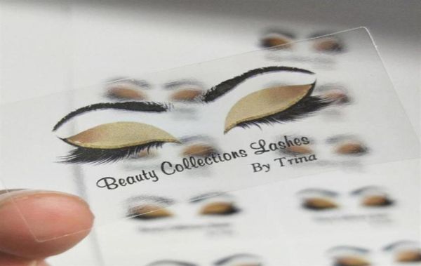 

100 500 pcs custom personalized transparent pvc stickers logo eyelashes stickers lip lipstick labels lipgloss tubes28373843434