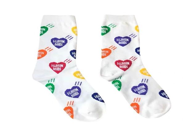 

human made colorful love ins men and women couple sports socks1104997, Black