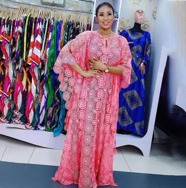 

ethnic clothing plus size floral hollow out design dashiki african dresses for women loose femme muslim fashion islamic style2138740, Red