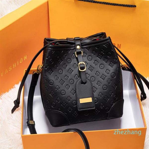 

autumn winter soft leather bucket bag women's trendy all-match one shoulder messenger bags fashion handbag293f