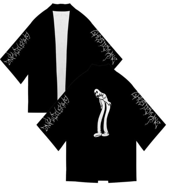 

ghostemane mercury casual shirts kimono menwomen ghostemane logo sevenpoint sleeve cardigan sun protection japanese coat8708517, White;black