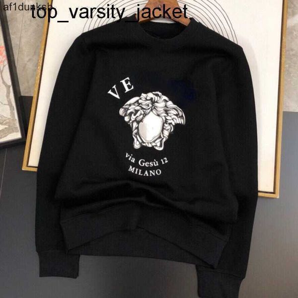 

women versages vercaces neck new sleeve mens hoodie mens hoodie sweatshirt vtm long womens designer tshirt sweater medusa sweater, Black