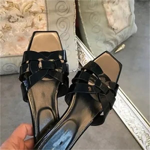 

spring summer shoes fashion flat heel sandals word cool slippers casual shoes streetwear ladies flat slippers 34-42, Black