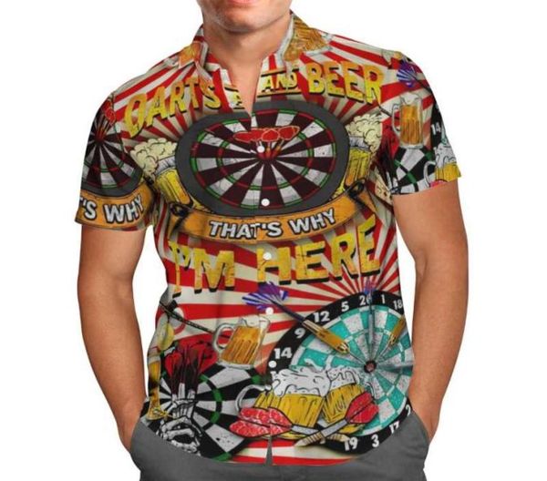 

men039s casual shirts darts 3d beach hawaiian 2021 summer shirt short sleeve streetwear oversized 5xl camisa social chemise hom4352011, White;black