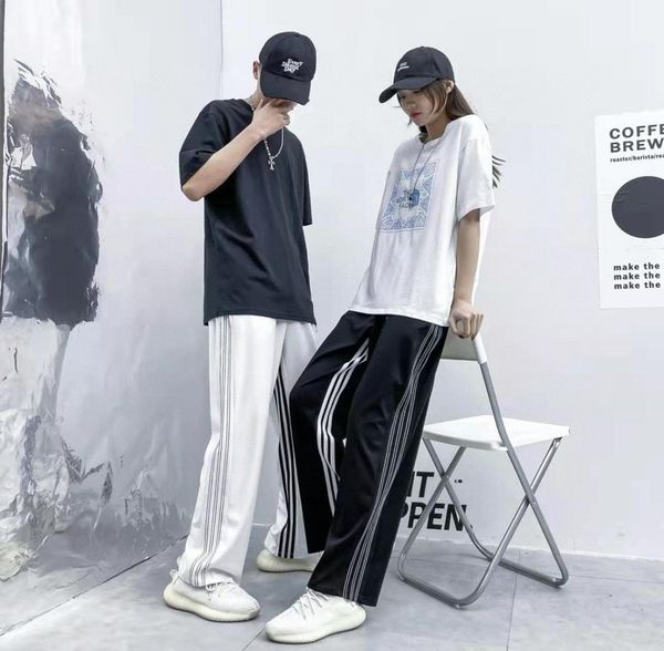 

pants three bar webbing legging wide leg guards sweatpants07029595, Black