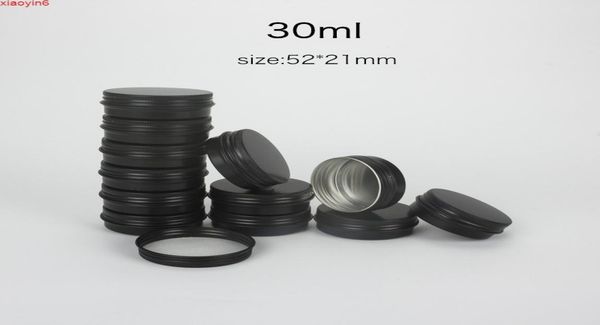 

30ml matte black small empty makeup eye body mask pads metal tin storage box case organizer cosmetic cream sample jars 50pcshigh q6219499