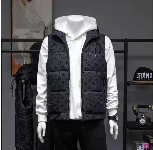 

men's vest waistcoat men designs women winter down vests bodywarmer waistcoats mans jacket puffer outdoor warm sleeveless, Black;white