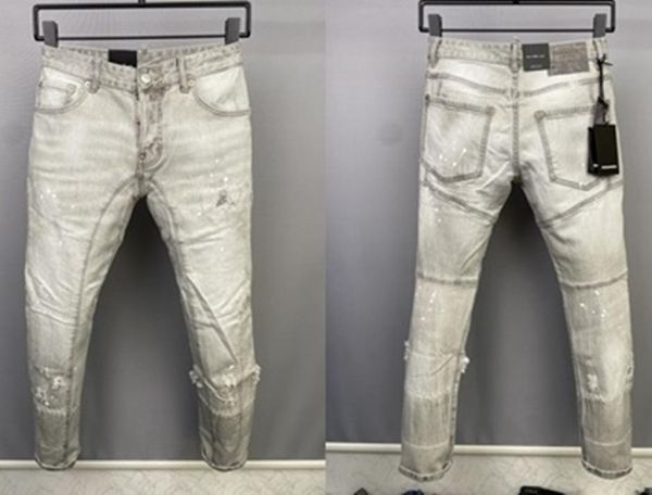

2022 new men jeans hole light blue dark gray italy brand man long pants trousers streetwear denim skinny slim straight biker jean 2684025