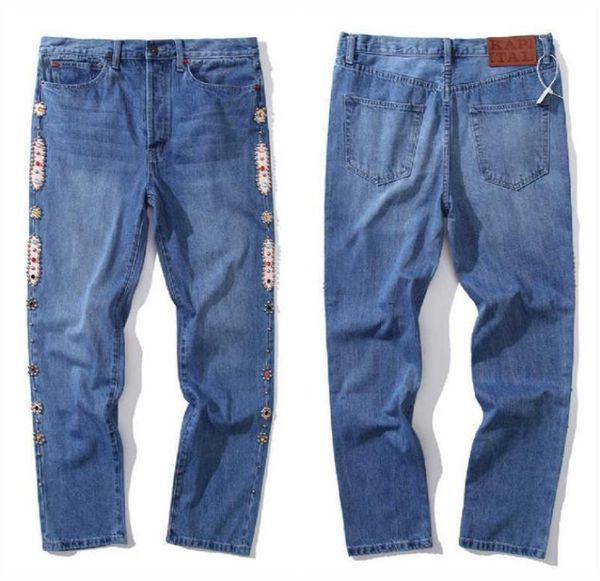 

men039s pants washed classic kapital style straight cowboy pants men women 11 cotton kapital jeans versatile fashi6382970, Black