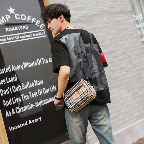 

designer retro check classic striped nylon women's purse crossbody bag famous tote tb camera men's purse vintage brand