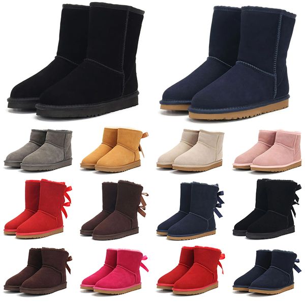 

2023 designer boot australia boots booties for women red boots rick ownes sneakers winter boots bottes uggity mini platform australian ankle, Black