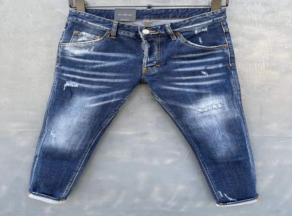 

2021 new brand of fashionable european and american men039s casual jeans highgrade washing pure hand grinding quality optim7860700, Blue