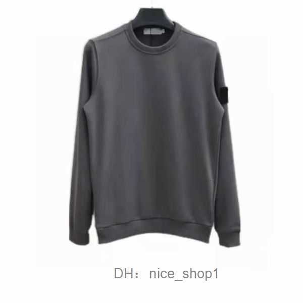 

designers stones hoodie classic badge sleeve long bottom shirt men and women couples loose simple cotton versatile jumper stones island 3 6y, Black