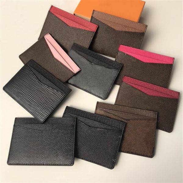 

famous printing embroidery cardholder women g card holders designer leather canvas luxury printing retro wallet mini bank card bag2662, Red;black