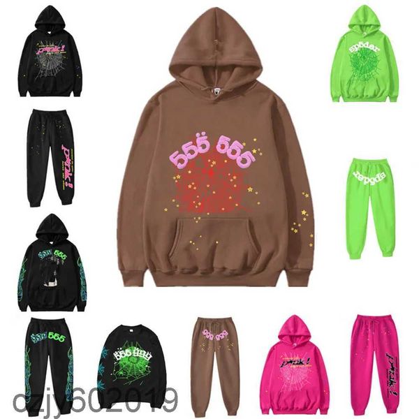 

sp5der young thug 555555 men women hoodie foam print spider web graphic print spider sp5der hoodie tracksuit 555555 pullovers s-2xl, Black