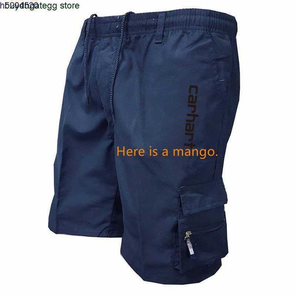 

9gyg 2023 summer new men's shorts fashion tooling brand carhart military style multi pocket work leisure outdoor fitness pants, White;black