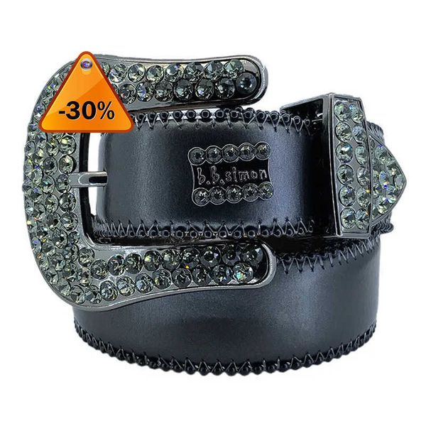 

2023 fashion designer bb simon belts for men women shiny diamond belt black white multicolour with bling rhinestones as birthday christmas g, Blue;gray