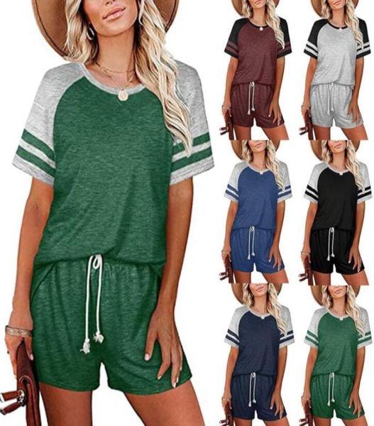 

women039s two piece pants home sleeve crop and shorts casual summer outfits for women matching sets8221082, White