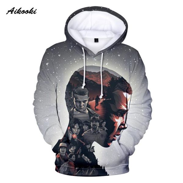 

aikooki fashion stranger things 3d hoodies menwomen pop pullovers sweatshirts cool 3d print male hooded tracksuits hoodies 3d d1838646150, Black