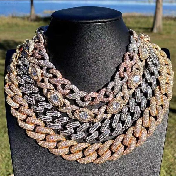 

custom wholesale 925 silver 8mm 10mm 12mm necklace vvs diamond moissanite baguette iced out cuban link chain hip hop jewelry