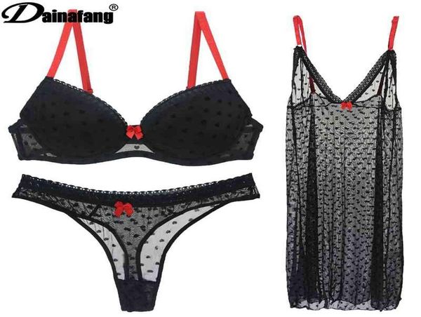 

vs women 039s sense of underwear bras transparent dress bc cup 3 sets quarter cup up bra sets lace lingerie set 2103227212631, Red;black