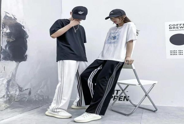 

pants three bar webbing legging wide leg guards sweatpants08821556, Black