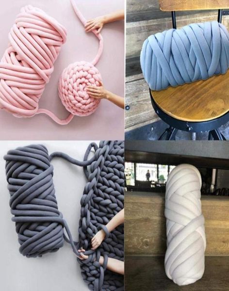 

500gpcs thick chunky yarn for hand knitting diy crochet anti pilling pet cat dog kennel weave carpet dog bed blanket pillow yarn6037580, Black;white