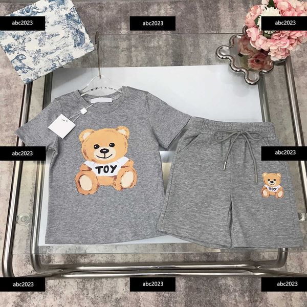 

new kids dress child sets baby clothes summer animal print 2pcs t-shirt and shorts tracksuit athletic outdoor size 100-150 cm feb13, White