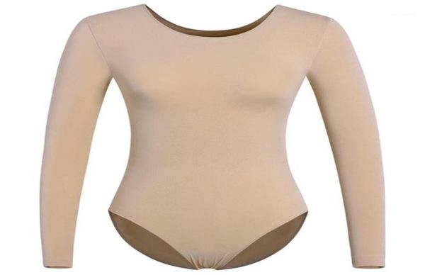 

women seamless nude camisole skin gymnastics leotard dance ballet long sleeve underwear18666687, Black;red