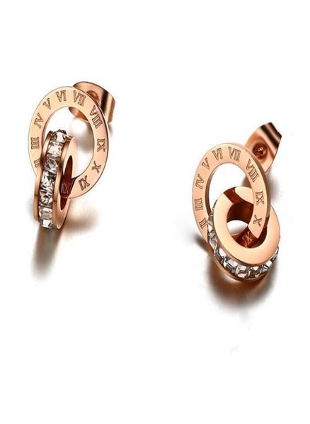 

earrings woman fashion rose gold stud designer earring des boucles for lady women party wedding gift engagement jewel5047497, Golden;silver