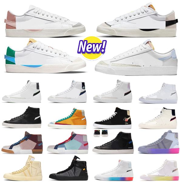 

blazer mid 77 men casual shoes vintage green yellow sunset pulse catechu white pink kumquat aurora green uniersity blue black crimson women