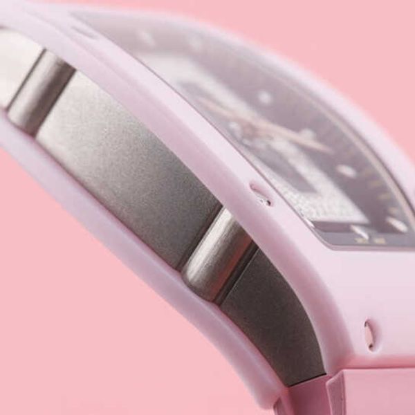 

richardmille mechanical wrist watch rm series watch pilot wristwatches rm0701 powder ceramic side hollow back transparent movement with diam