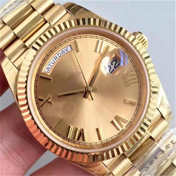 

67 men luxury watch 18k gold watch sapphire mirror 228238 series automatic movement original folding buckle stain281e, Slivery;brown