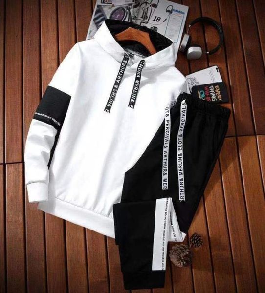 

autumn most popular brand tracksuit hooded pullover and jogger pants classic menwomen daily casual sports hoodie jogging suit g124198930, Gray