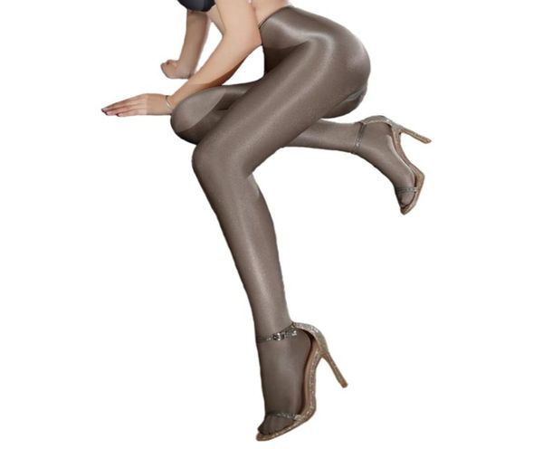 

women shiny pantyhose shining glossy oil dance tights with cotton pad temptation hosiery 70d medias4465339, Black;white